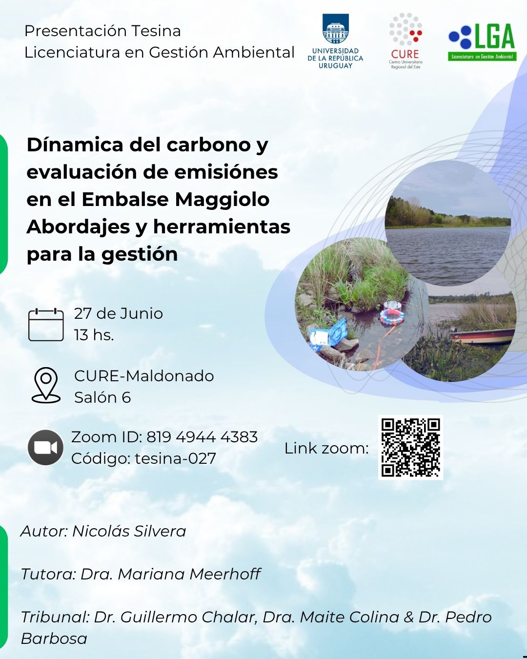 Dinámica del carbono y evaluación de emisiones en el Embalse Maggiolo. 