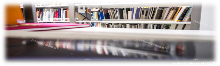 Libros en una biblioteca