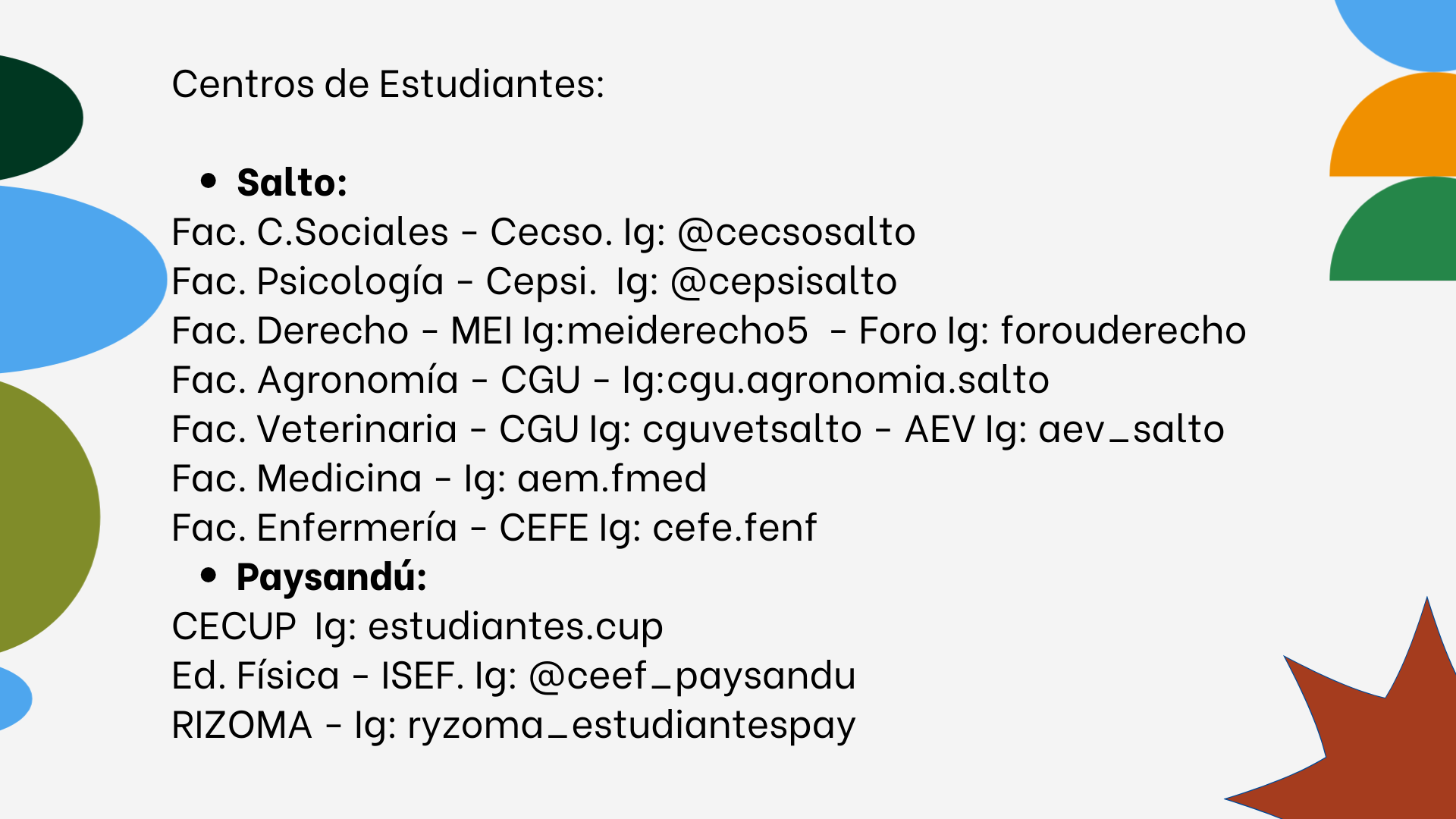 Te invitamos a participar de los centros de estudiantes, consulta cuál es el de tu carrera 