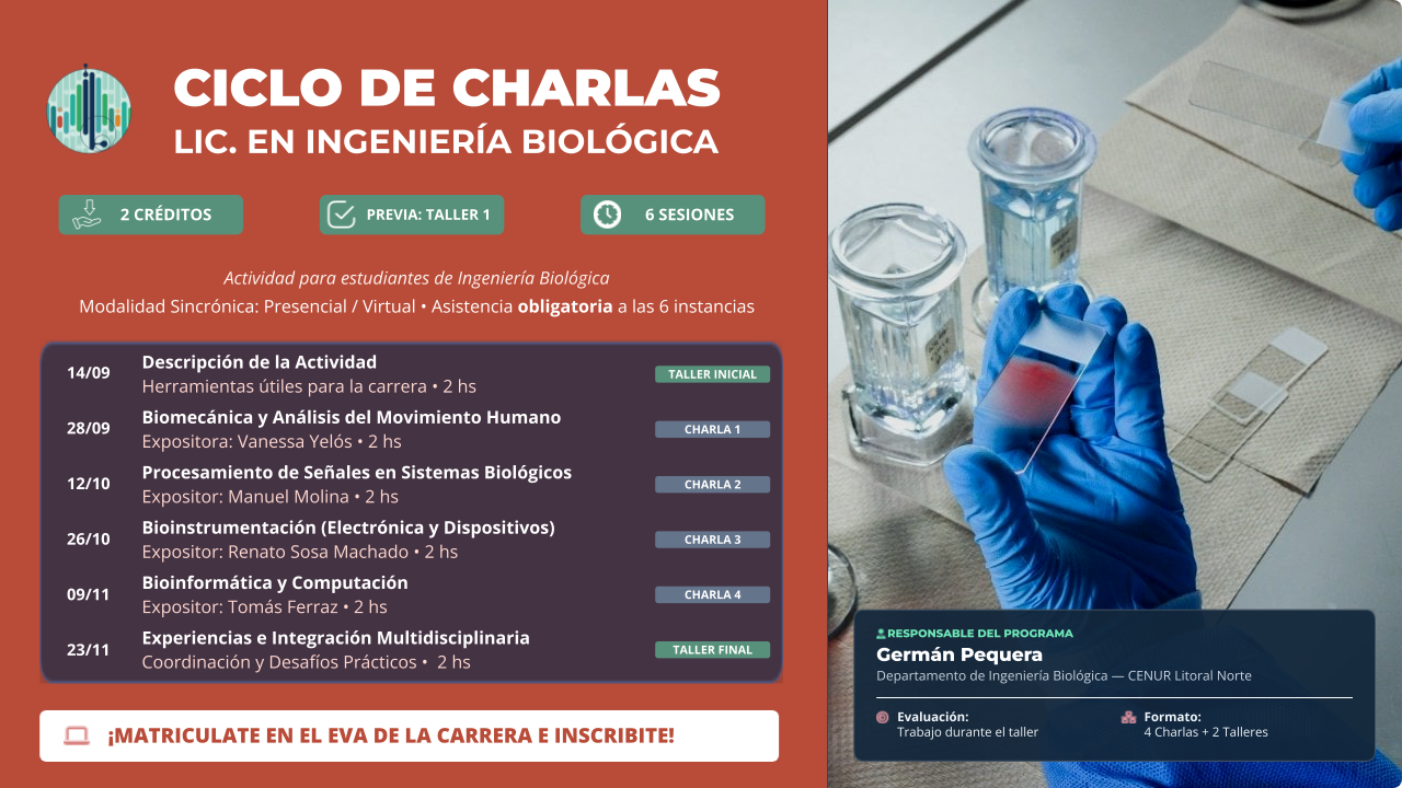 Flyer Ciclo de charlas